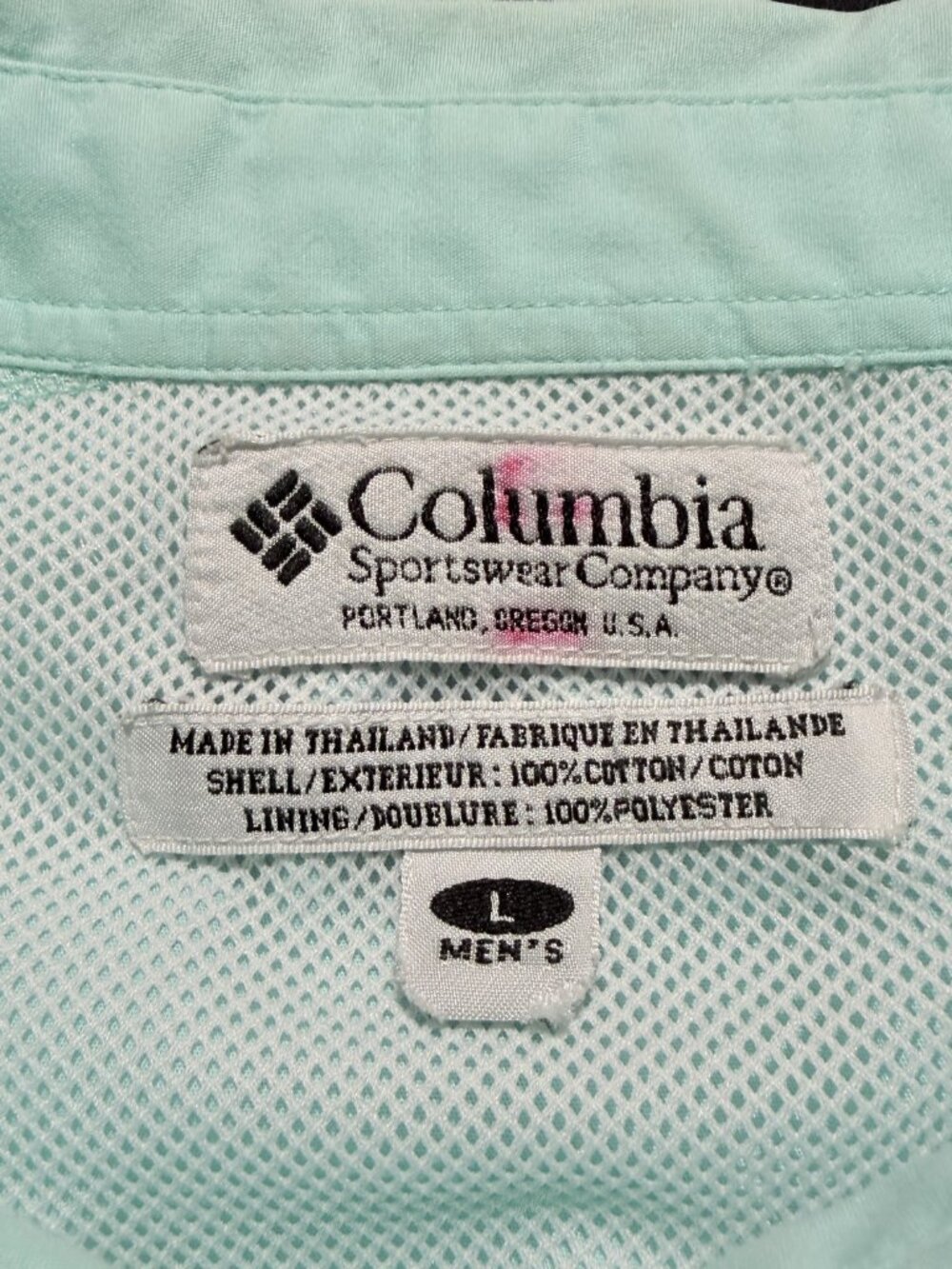 Columbia PFG Mens Shirt Large Aqua Vented Fishing Pockets Outdoors - Picture 7 of 7